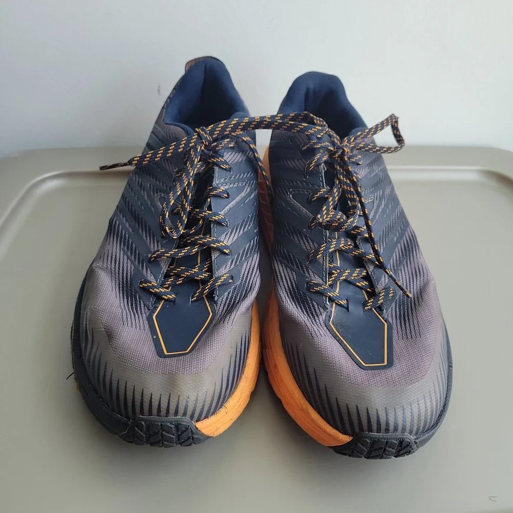 Hoka One One Shoes Men's Size 13 Speedgoat 4 Running Trail Sneakers Black Orange